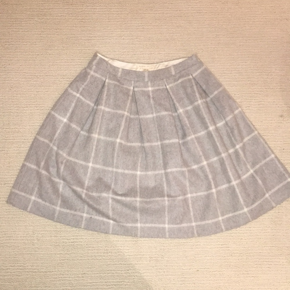 Anthropologie light gray and white wool skirt!